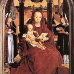 Virgin and Child Enthroned with two Musical Angels